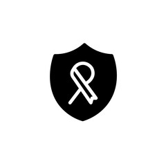Aids Cancer Protection Solid Icon