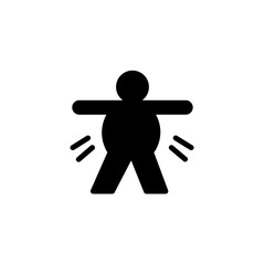 Diabetes Obese Obesity Solid Icon