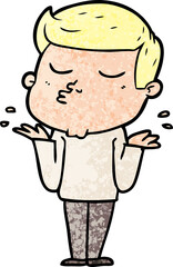 Obraz premium cartoon model guy pouting