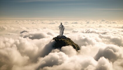 Giant statue of jesus, Generative Ai