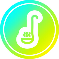 soup ladle circular icon with cool gradient finish
