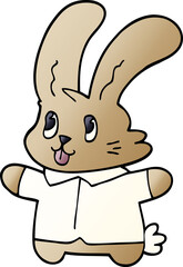 cartoon doodle jolly rabbit