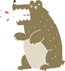 flat color illustration of bear