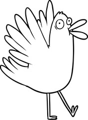 cartoon bird squawking