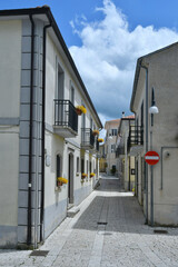 A narrow street in Sant'Angelo dei Lombardi, a small mountain village in the province of Avellino, Italy.