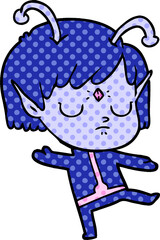 cartoon alien girl