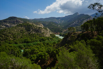 Fototapeta na wymiar Guadalhorce river, Desfiladero de los Gaitanes, El Chorro, Ardales, Malaga, Spain.