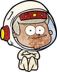 happy astronaut cartoon © lineartestpilot
