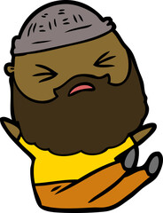 cartoon man with beard