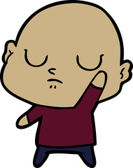 cartoon bald man