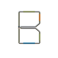 Futuristic Game 3D Alphabet or PNG Letters