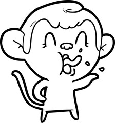 crazy cartoon monkey