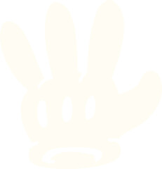 traditional cartoon doodle glove