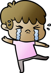 cartoon boy crying