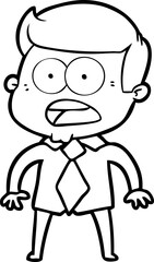 Obraz premium cartoon shocked man