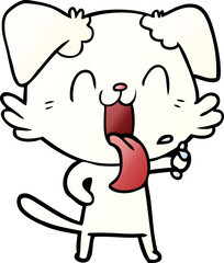 cartoon panting dog