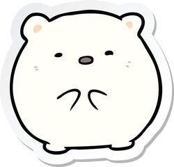 sticker of a cartoon polar bear