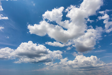 Blue sky with clouds background overlay. Ideal for sky replacement