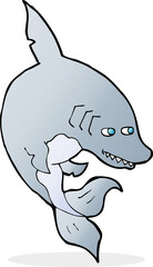 Fototapeta premium funny cartoon shark