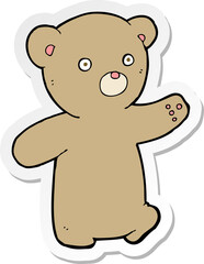 Naklejka premium sticker of a cartoon teddy bear