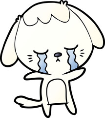 cartoon crying dog
