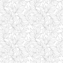 Vector seamless pattern of intertwined branches, leaves. Illustration for wedding invitations, wrapping paper.