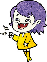 cartoon laughing vampire girl
