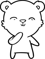happy cartoon bear