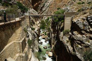 Caminito del Rey, Guadalhorce river, Desfiladero de los Gaitanes, El Chorro, Ardales, Malaga, Spain.