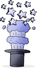 freehand drawn cartoon magic top hat