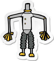 sticker of a cartoon robot body