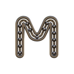 Obraz premium Futuristic Bearing 3D Alphabet or PNG Letters