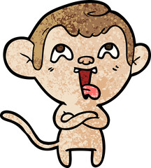 crazy cartoon monkey
