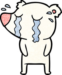 sad little polar bear cartoon