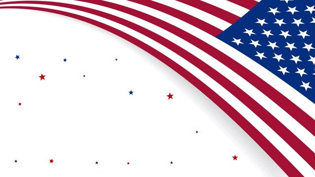 4k USA flag animation background