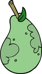 cartoon doodle fresh pear