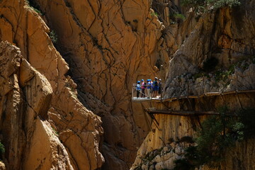 Caminito del Rey, Guadalhorce river, Desfiladero de los Gaitanes, El Chorro, Ardales, Malaga, Spain.