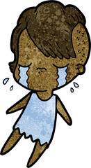 cartoon crying girl