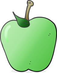 freehand drawn cartoon apple