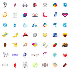 A set of vector characters for making a logo