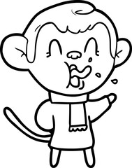 crazy cartoon monkey