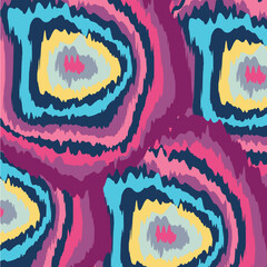 Psychedelic spiral illusion vector. melting circles groovy background 