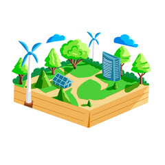 eco friendly house with plant