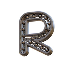 Futuristic Bearing 3D Alphabet or PNG Letters