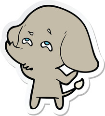 sticker of a cartoon elephant remembering