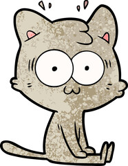 cartoon surprised cat