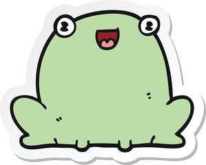 sticker of a cartoon frog