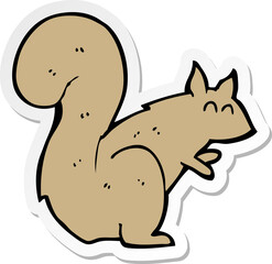 Fototapeta premium sticker of a cartoon squirrel