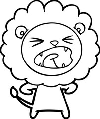 cartoon angry lion