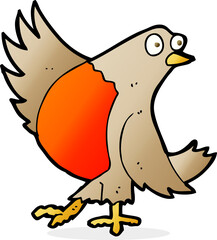 cartoon dancing robin